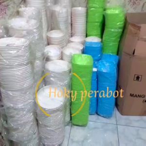 12 pcs piring dan mangkuk CAMPUR (6PIRING 6 MANGKUK) PLASTIK MIKA FOOD GRADE TERLARIS