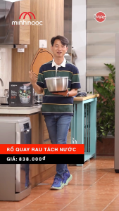 [Chính hãng iMAT] Rổ Quay Vắt Rau iMAT Tách Nước Nhanh Dễ Dùng Chất Liệu Inox 304 Nhựa PP Cao Cấp