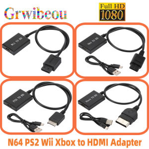 1080P N64 PS2 Wii Xbox to HDMI-Compatible Cable Game Console HD TV for HDMI Cables Plug and Play Nintendo 64 To HDMI Converte