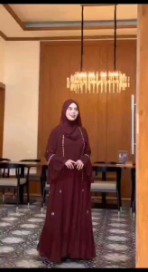 ULYYA Dress Set Hijab: Abaya Kondangan Mewah & Modern Elegan