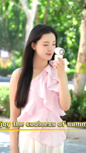 5000mAh Portable Mini Handheld Fan Rechargeable Fan with LED Display Foldable High Speed Cooling Fan
