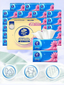Vinda | Gói Khăn Giấy Mặt Tiết Kiệm Cho Sử Dụng Tại Nhà 120 Tờ/pack