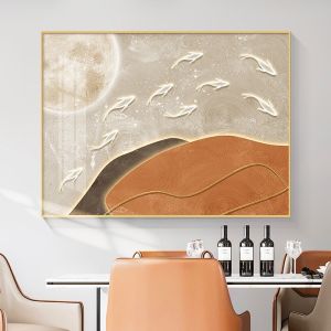 YERUI | Luxury Nine Fish Wall Art For Dining Room