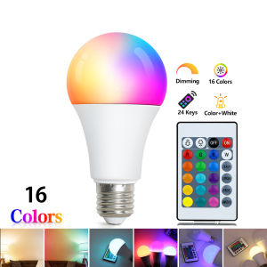 E27 LED Light Bulbs AC 220V RGB LED Lamp IR Remote Control Changeable Colorful RGB+White Spotlight Led Bulb Room Decoration