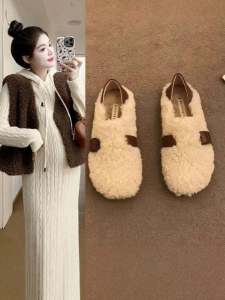 Maternity Slip-On Shoes Womens Swollen Feet Pregnancy Anti-slip Loose Cotton Shoes Korean Style Flat Bottom Rubber Sole