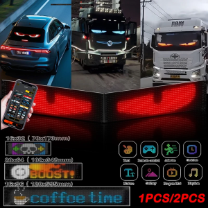 App Control Scrolling Advertising LED Sign Led Eyes for Truck USB Custom Text Pattern Programmable Display Truck Car Devil Eye