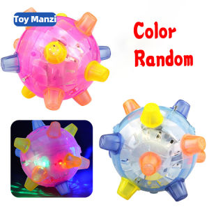 Funny Flashing LED Light Bouncing Dancing Music Ball Kids Toy Birthday Gift Glow toys for kids Dancing ball glitter dancing ball music