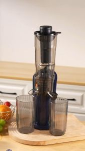 ecentio Aesthetic Slow Juicer Extra Big Mouth EasyJuice Filter-Free EasyClean 150 Low Watt BPA Free Tritan Baby Food Grade