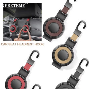 KEBETEME 2PCS Car Multifunctional Water Cup Holder Car Seat Headrest Hook Auto Back Seat Organizer Hanger Handbag Car Interior Accessories