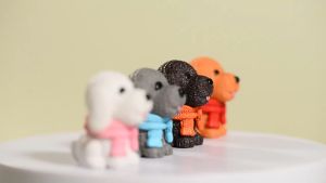 Phụ Kiện Tiểu Cảnh Chú Cún Choàng Khăn Trang Trí Chậu Cây Sen Đá Cây Cảnh Bonsai