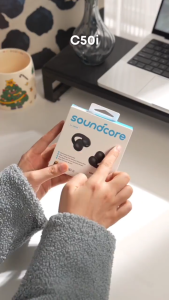 Soundcore by ANKER C50i Open Ear Earbuds Clip Earphone Comfort Stable Fit Free Sport Earbud with Strong Bass Clear Call