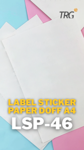 TRG Label Sticker Paper LSP-46 - Kertas Stiker HVS Putih Doff A4 1 Pak Isi 25 Lembar TRG
