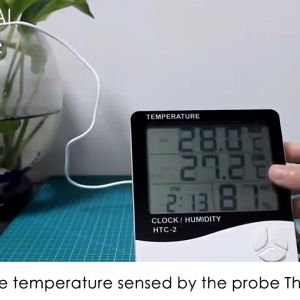 Upgrade HTC-2 LCD Electronic Digital Temperature Humidity Meter Home Thermometer Hygrometer Indoor Outdoor Weather Station Clock