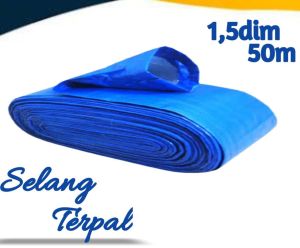 Selang Pengairan Sawah Drigasi Dripirigasi Terpal Plastik  Untuk Mesin Diesel 15 dim atau 15inci