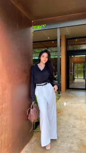 TW22755 Set 3 ชิ้น เสื้อเชิ้ต + กางเกงขายาว กับเข็มขัด