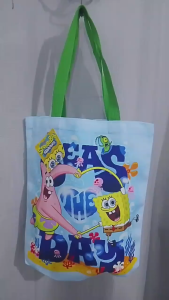 Official SpongeBob SquarePants Tote Bag Viacom 2025 Design 1