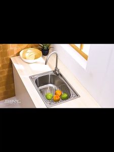 ✨Basin + faucet + drainage✨304 stainless steel kitchen sink Household high quality vertical sink wash basin wash vegetable basin stainless portable sink with stand lababo stainless complete set