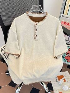YEBO | Retro Rich Style Loose Fit Buttoned T-Shirt