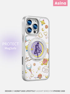 Asina | Ốp Lưng iPhone Phong Cách Nữ Tính Có Chức Năng Từ Tính và Giá Đỡ Chất Liệu Giống Da