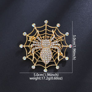 Fashionable Creative Spider Web Brooch Pin Retro Personalized Insect Suit Coat Collar Pin Accessories Stylish Trendy Design