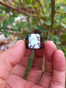 cincin batu pirus persia urat merah garansi asli