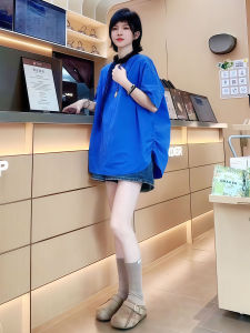 Korean Style Simple Loose Short Sleeve Shirt Slim Fit and Age-Defying