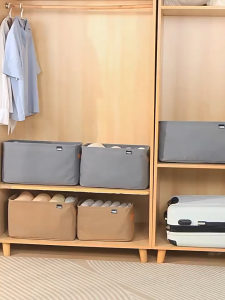 Foldable Storage Box | Steel Frame Organizer | Large Capacity | Stackable | Space-Saving | Dustproof | 3 Sizes & 2 Color