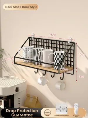 Wall Mounted No-drilling Solid Wood Shelf For Bedroom and Dorm