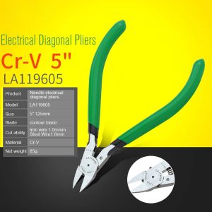 LAOA | LAOA 5 Inch Diagonal Pliers Electrical Wide Head Cutting Pliers Cr-V Steel Wire Cutter Iron Wire Clippers Tool