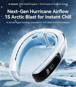 Ranvoo Aice Lite Max 2026 6000mAh Air Conditioner Neck Fan with Free Carrying Bag (1 Year Warranty) - New Arrival Ready Stocks !