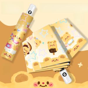 ร่มกันแดดแบบพับได้สำหรับผู้หญิง ร่มกันฝน ร่มกันแดดและฝนแบบอัตโนมัติ ร่มพกพาที่สวยงาม ร่มกันแดดขนาดเล็ก ร่มกันฝนแบบพับได้