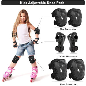 6Pcs/Set Kids/Youth Knee Pad Elbow Pads Guards Protective Gear Set for Roller Skates Cycling BMX Bike Skateboard Inline Skatings