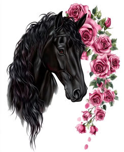 Acrylic Paint By Numbers Horse Animals Pattern Painting By Numbers on Canvas Coloring By Number for Adults Paint Digital Art