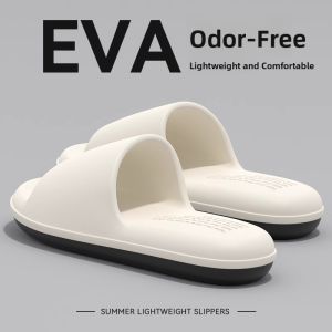 Mens Summer Outdoor Wearable Slippers Anti-Slip Odor Control EVA Material Comfortable Home Indoor Slippers Simple Style