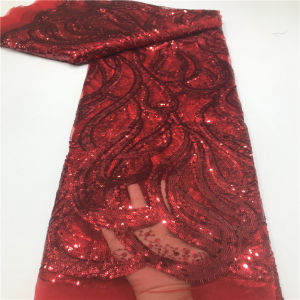 African Lace Fabric 2024 High Quality Swiss Voile Lace Embroidery France Sequins Tulle Net Fabric 5 Yards For Sewing Party Dress