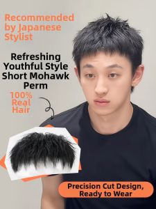 JIANGFASHIJIA | Natural Looking Short Japanese Style Mens Wig