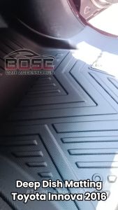 TPE / 5D Black Deep Dish Matting for Toyota Innova 2016 Onwards Model Not Fit for Captain Seat / DeepDish Car Floor Matting / Floor Mats Car Accessories Floor Liner