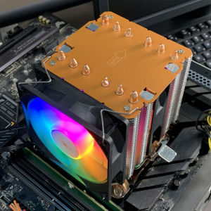 ฮีทไปป์ 6 เส้น สำหรับพีซี ระบายความร้อนซีพียูแบบ RGB พร้อมพอร์ต PWM 4 พิน รองรับ Intel LGA 1700 1200 1150 1151 1155 2011 X79 X99 1366 AM3 AM4 AM5