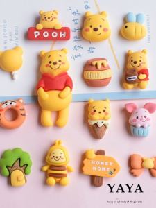 New PooPoo Series Crocs Resin Shoe Buckles Winnie the Pooh Cartoon Shoe Accessories DIY Flower Shoe Decorations