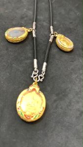 สร้อยเชือกแสตนเลสแท้ แขวนพระ 1-5 องค์ ความยาว 24-30 นิ้ว