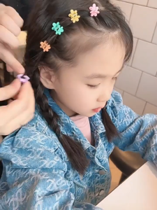 Mini Clip Mini Colorful Hair Clip Girl Hair Clip Gift Hair Claw Clip Baby Bangs Clip Hair Childrens Flower 迷你小夹子
