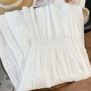 PAIBOLI | Lace Trimmed Sweet French Style A-Line Skirt