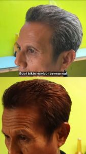 Aestika Shampo Penghitam Rambut 1x Keramas Penghitam Uban Penghilang Uban Hair Coloring Shampoo ( Light Brown )