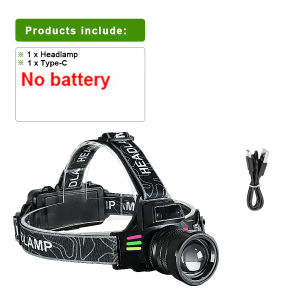 800000000LM Strong Light LED Headlight White+Yellow Light Sensor Headlamp Rechargeable Lamps Power Display Fishing Head Torch