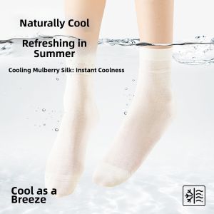 Antibacterial Breathable Summer Women Silk Socks