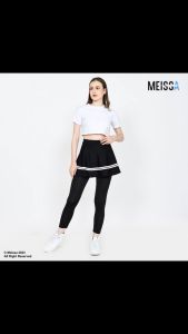 Meissa Legging Rok List Rok Sporty Gym Jogging Muslim Rok Olahraga Spandex Scuba Legging Joging Hitam Merah Ukuran 3Xl Hingga M Desain Nyaman Untuk Aktivitas - Lazada