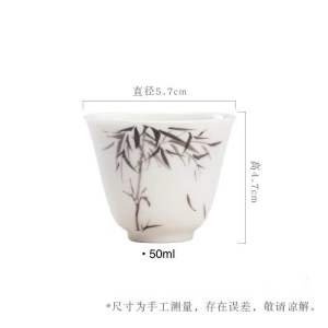 Ly tách sứ trắng uống trà chén trà vẽ tay sứ Thanh Hoa cao cấp kungfu