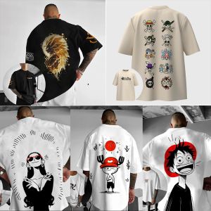 Fashionable Anime Tee Breathable Crew Neck T-shirt Stretchy and Comfortable T-shirt for Sporty and Chic Casual Outfits.
