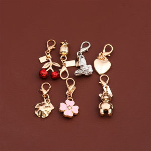 Exquisite High End Bear Cherry Butterfly Flower Bag Charms Keychains For Women Bag Fashion Charms Pendant Keychain Jewelry Gift