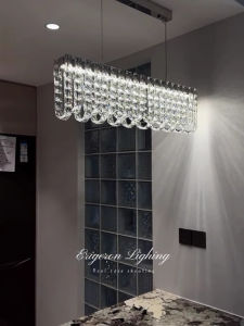 Italian Luxury Modern Minimalist Linear Dining Chandelier
